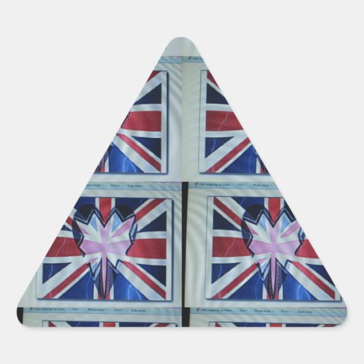 Sticker Triangulaire I Love England Art Print (Devant)