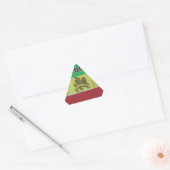 Sticker Triangulaire I Love Heart Ethiopie : Drapeau Art Motif (Enveloppe)