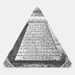 Sticker Triangulaire Illuminati Tous Voir L'Oeil