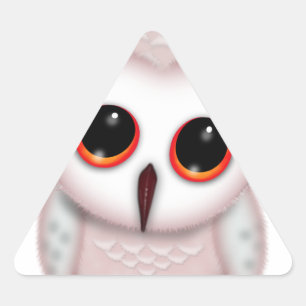Sticker Triangulaire Illustration de petite chouette mignonne