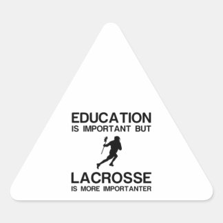STICKER TRIANGULAIRE IMPORTATEUR DE LACROSSE D'IMPORTANCE POUR L'EDUCAT