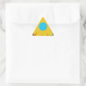 Sticker Triangulaire Impression Cyan et Gold Mandala Art (Sac)