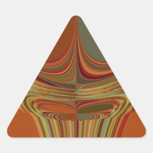 Sticker Triangulaire Impression d'art contemporain africain traditionne