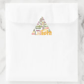 Sticker Triangulaire Impression d'art de nuage de mots lumineux (Sac)
