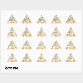 Sticker Triangulaire Impression d'art de nuage de mots lumineux (Feuille)
