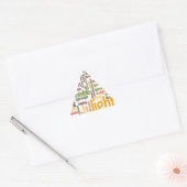 Sticker Triangulaire Impression d'art de nuage de mots lumineux (Enveloppe)