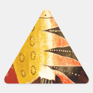 Sticker Triangulaire Impression d'art de poisson tigre Barb sensation r