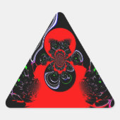 Sticker Triangulaire Impression d'art fluide Kaleidoscope (Devant)