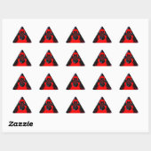Sticker Triangulaire Impression d'art fluide Kaleidoscope (Feuille)