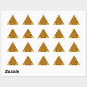 Sticker Triangulaire Impression d'art Kaleidoscope d'or (Feuille)