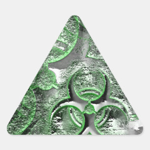 Sticker Triangulaire Indications d'avertissement toxiques, signe de dan