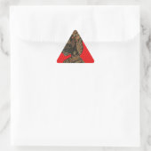 Sticker Triangulaire Indonesi Shadow Puppet Hohoho Design sur toile rou (Sac)