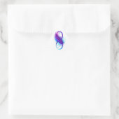 Sticker Triangulaire Infinity with purple feather (Sac)