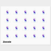 Sticker Triangulaire Infinity with purple feather (Feuille)