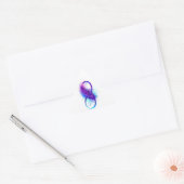 Sticker Triangulaire Infinity with purple feather (Enveloppe)