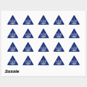 Sticker Triangulaire Infirmière inscrite RN Silver Caduceus Navy Blue d (Feuille)