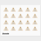 Sticker Triangulaire Informations sur la cristallisation du miel (Feuille)