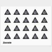 Sticker Triangulaire Insigne de dragon de style de chrome sur la copie (Feuille)