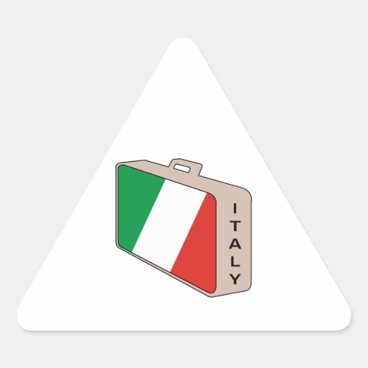 Sticker Triangulaire Italie Bagages (Devant)