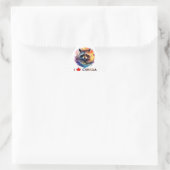 Sticker Triangulaire J'aime le Canada (Sac)