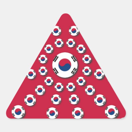 Sticker Triangulaire J'aime le rouge (Devant)