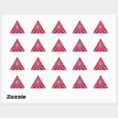 Sticker Triangulaire J'aime le rouge (Feuille)