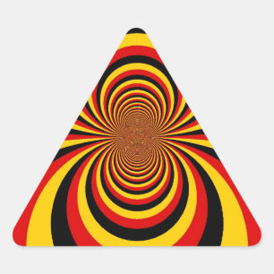 Sticker Triangulaire J'aime les couleurs du drapeau national d'Allemagn