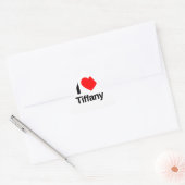 Sticker Triangulaire j'aime tiffany (Enveloppe)