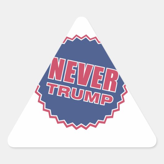 Sticker Triangulaire jamais Trump (Devant)