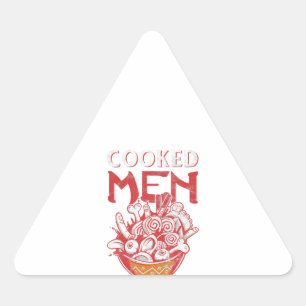 Sticker Triangulaire Japonais Ramen Humour de cuisine Cuisiné Hommes Ka