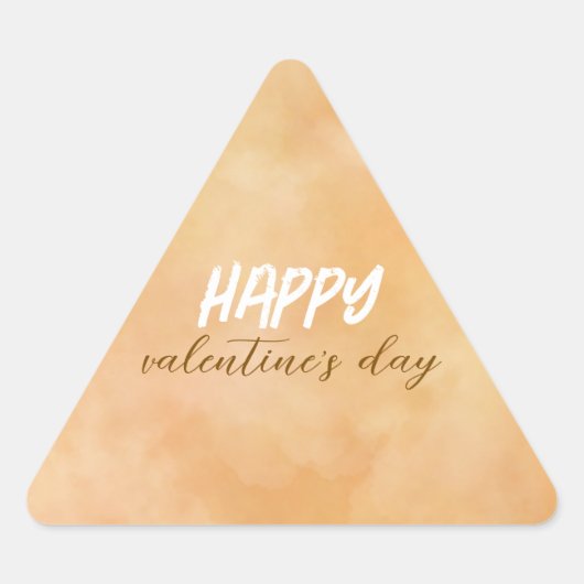 Sticker Triangulaire Jaune - Brown Saint Valentin (Devant)