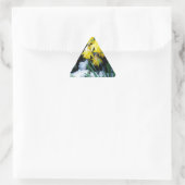 Sticker Triangulaire Jaune Daffodils fleurs dans la neige (Sac)