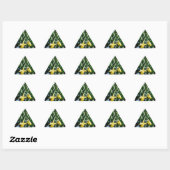 Sticker Triangulaire Jaune Daffodils fleurs dans la neige (Feuille)