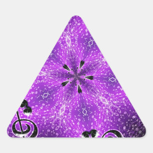 Sticker Triangulaire Je rock, tu rock !_