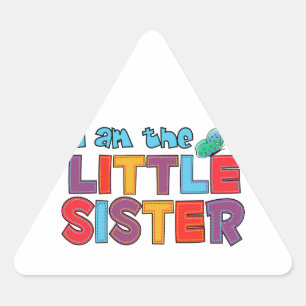 Sticker Triangulaire Je suis le papillon de la petite soeur