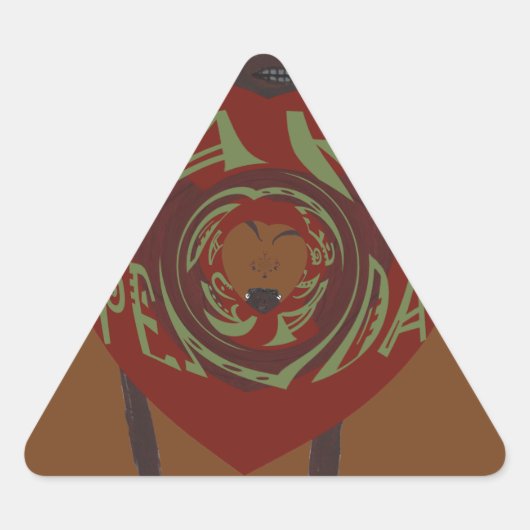 Sticker Triangulaire Je T'Aime ! Nakupenda Sana (Devant)