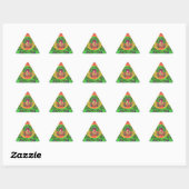 Sticker Triangulaire Jolie et belle florale Motif Art Imprimer Design (Feuille)