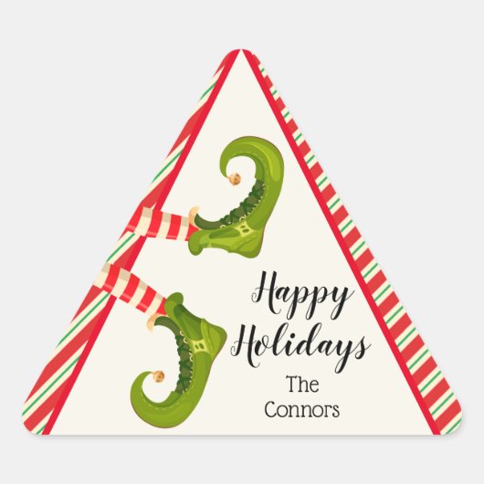 Sticker Triangulaire Jolly Noël Elf Legs (Devant)