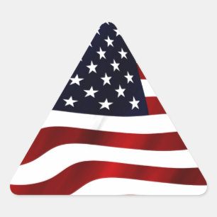 Sticker Triangulaire Jour de l'indépendance patriotique du drapeau amér
