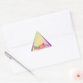 Sticker Triangulaire Joyeux anniversaire et étoiles - (Enveloppe)