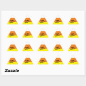 Sticker Triangulaire Joyeux Halloween mignon Corn Candy (Feuille)