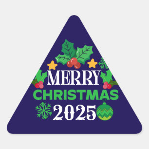 Sticker Triangulaire Joyeux Noël 2025-86303