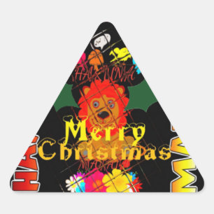 Sticker Triangulaire Joyeux Noël et une bonne année