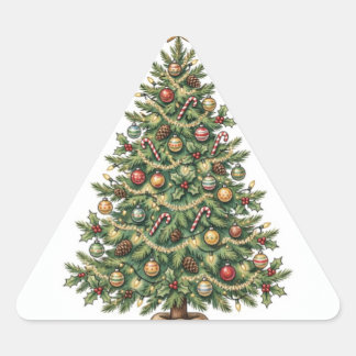 Sticker Triangulaire Joyeux Noël heureux jour de Noël