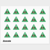 Sticker Triangulaire Joyeux Noël Moderne & Élégant (Feuille)