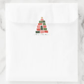Sticker Triangulaire Joyeux Noël présent Arbre (Sac)