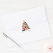 Sticker Triangulaire Joyeux Noël présent Arbre (Enveloppe)