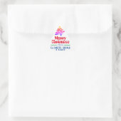 Sticker Triangulaire Joyeux Noël. Présentation de Noël (Sac)
