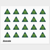 Sticker Triangulaire Joyeux O'Anniversaire pour moi avec des Shamrocks (Feuille)