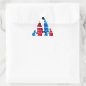 Sticker Triangulaire Joyeux peuple Massaï Guerriers Marcher Art Imprime (Sac)